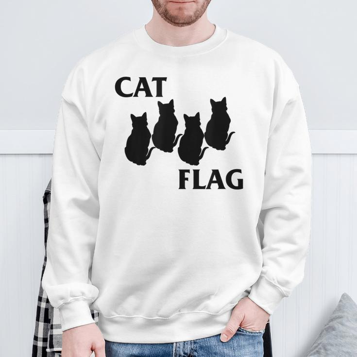 Cat Flag Hardcore Band Parodies Sweatshirt Gifts for Old Men