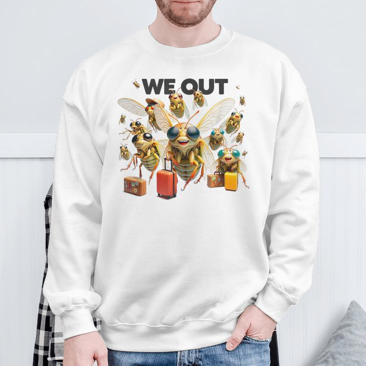 Cicada We Out Cute Cicada Brood Emergence Sweatshirt Gifts for Old Men