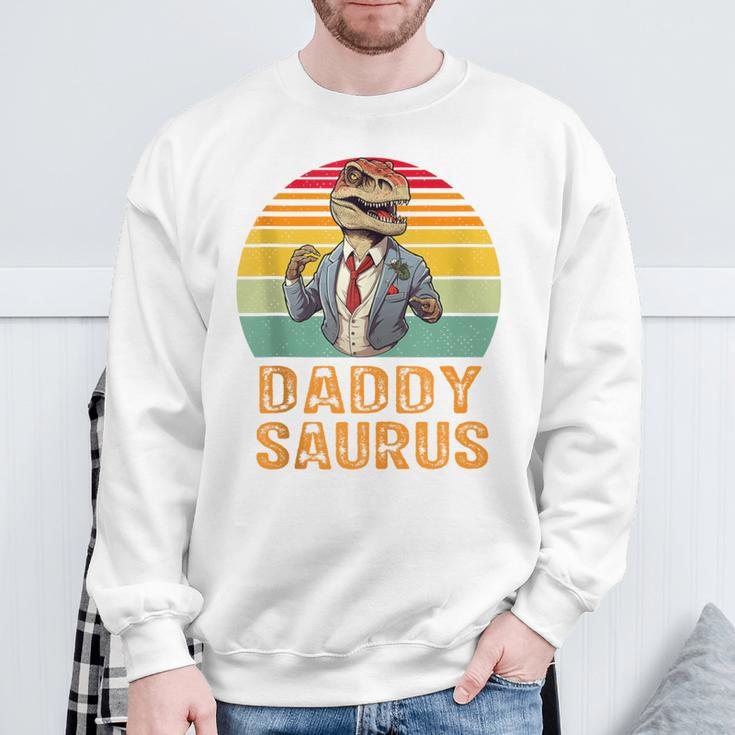 Daddy Saurus T-Rex Dinosaur Father's Day Family Saurus Sweatshirt Gifts for Old Men