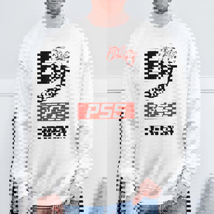 Eat Sleep Ps5 Repeat For Lover Video Game Sweatshirt Gifts for Old Men