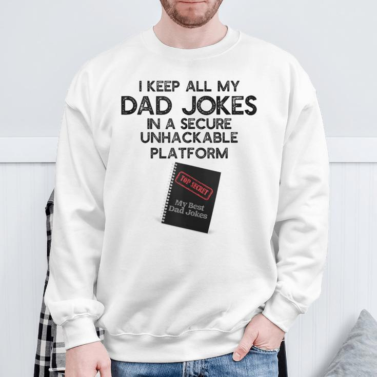 Geeky Dad Jokes Sweatshirt Gifts for Old Men