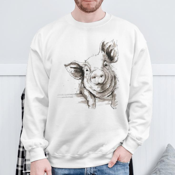 Pig Farmer Sweatshirt Geschenke für alte Männer