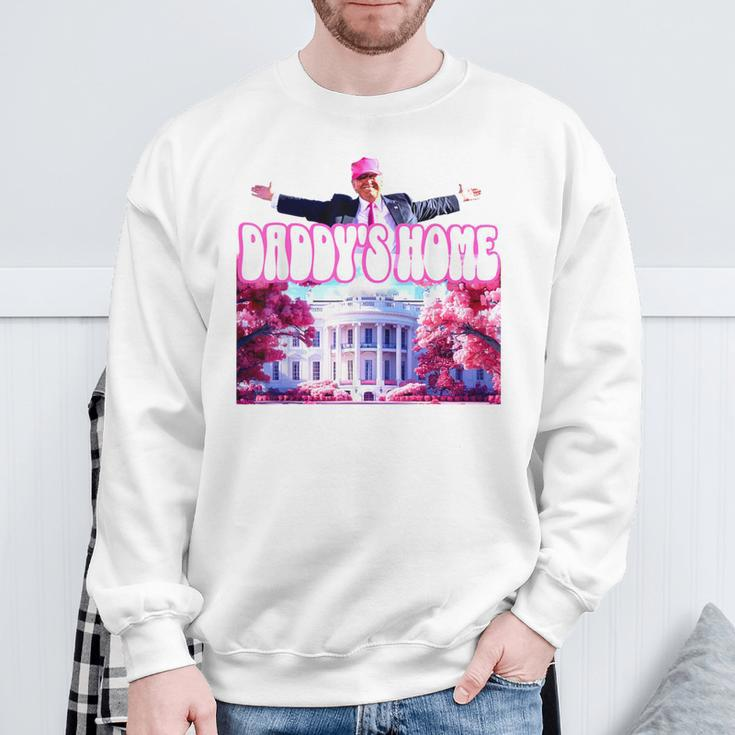 Trump Pink Daddys Home Trump 2024 Sweatshirt Gifts for Old Men