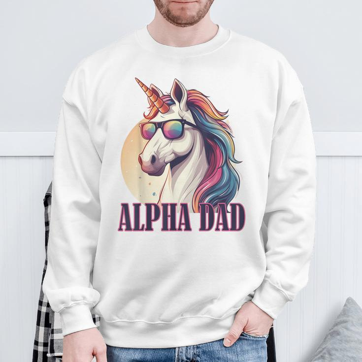 Unicorn Dad Laufey Father's Day Christmas Husband Sweatshirt Gifts for Old Men