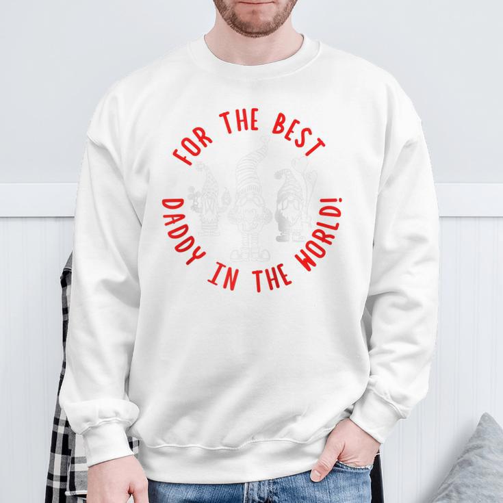 Für Den Besten Daddy Der Weltalentinszwerge Für Papa Raglan Sweatshirt Geschenke für alte Männer