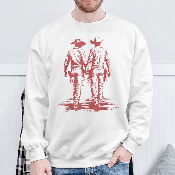 Gay Cowboy Gay Western Lgbtqia Gay Rodeo Sweatshirt Gifts for Old Men