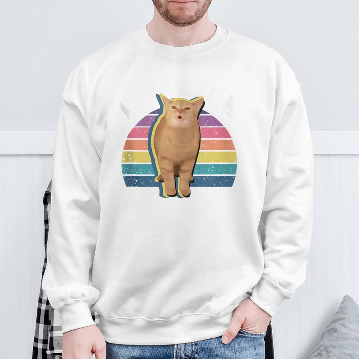 I Go Meow Cat Singing Meme Cat Song I Go Meow Sweatshirt Gifts for Old Men