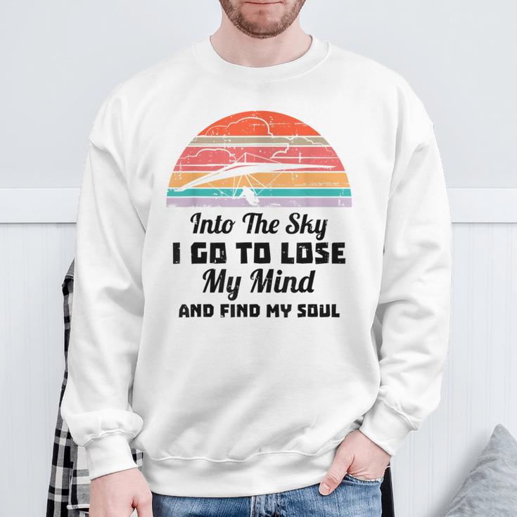 Hang Gliding Into The Sky I Go To Find My Soul Sweatshirt Gifts for Old Men