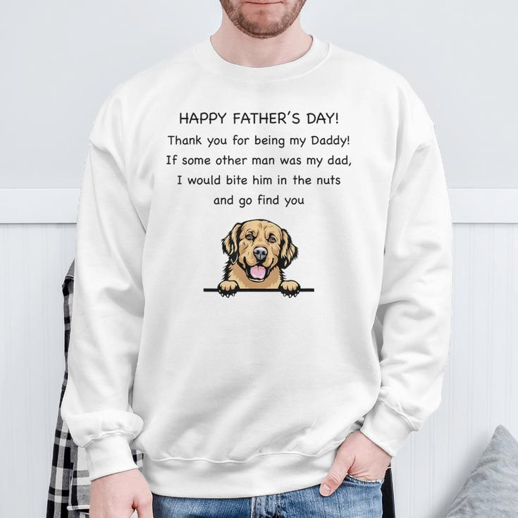 Happy Father's Day Thank You For Being My Daddy Dog Lovers Sweatshirt Gifts for Old Men