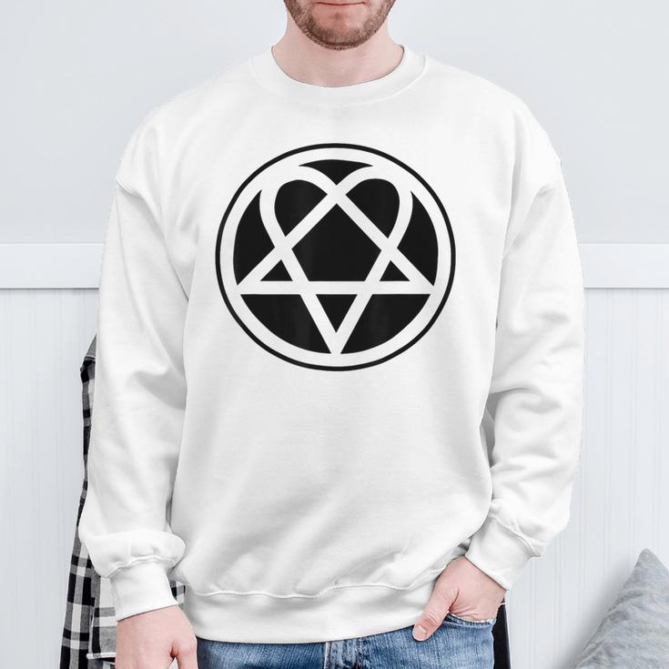 Heartagram Pentagram Sweatshirt Geschenke für alte Männer