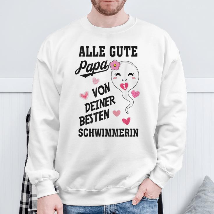 Herren Alles Gute Papa Wünscht Dir Deine Bester Swimmer S Sweatshirt Geschenke für alte Männer