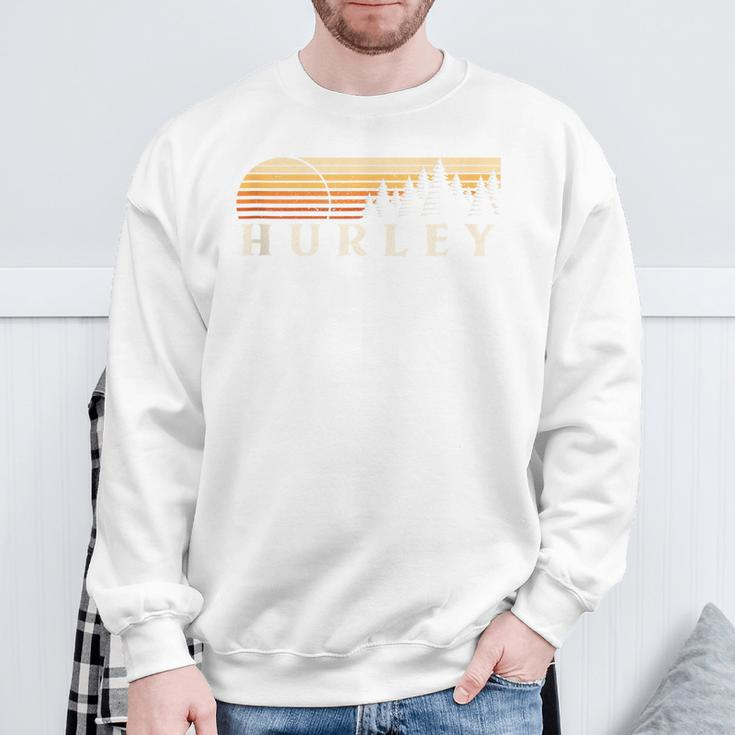Hurley Al Vintage Evergreen Sunset Eighties Retro Sweatshirt Gifts for Old Men