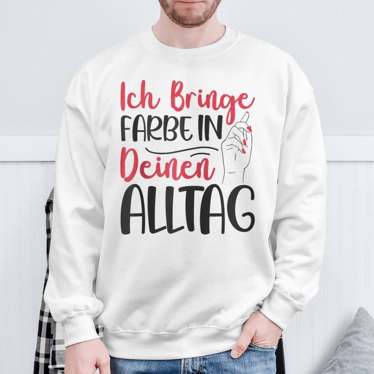 Ich Bringe Farbe In Deinen Alltag Maler Papa Lackierer Kapuzenjacke Sweatshirt Geschenke für alte Männer