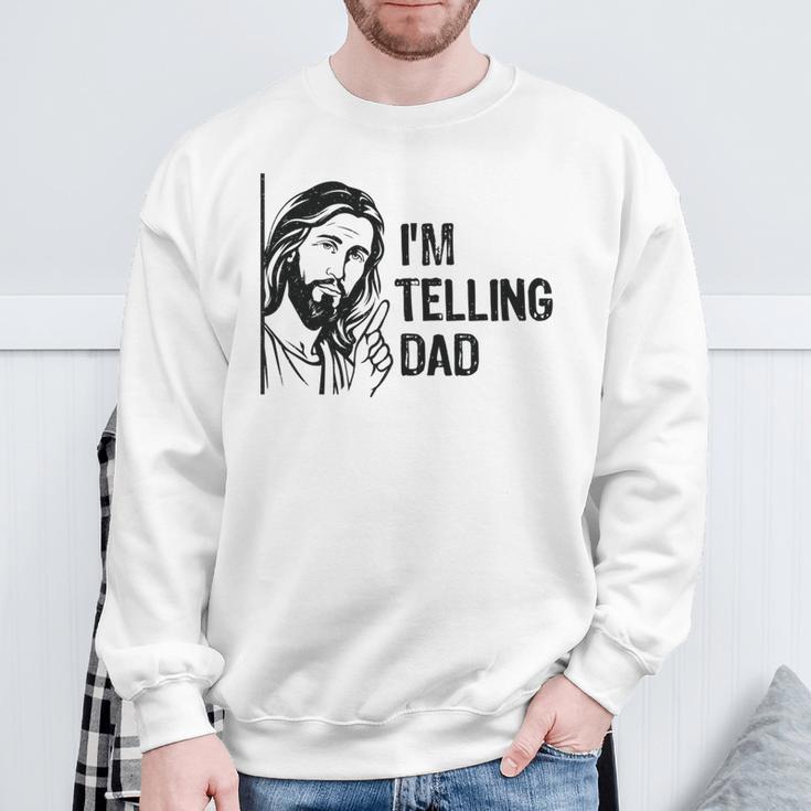 Ich Erzähle Papa Lustig Jesus Dass Ich Diesen Christen Gesehen Habe Sweatshirt Geschenke für alte Männer