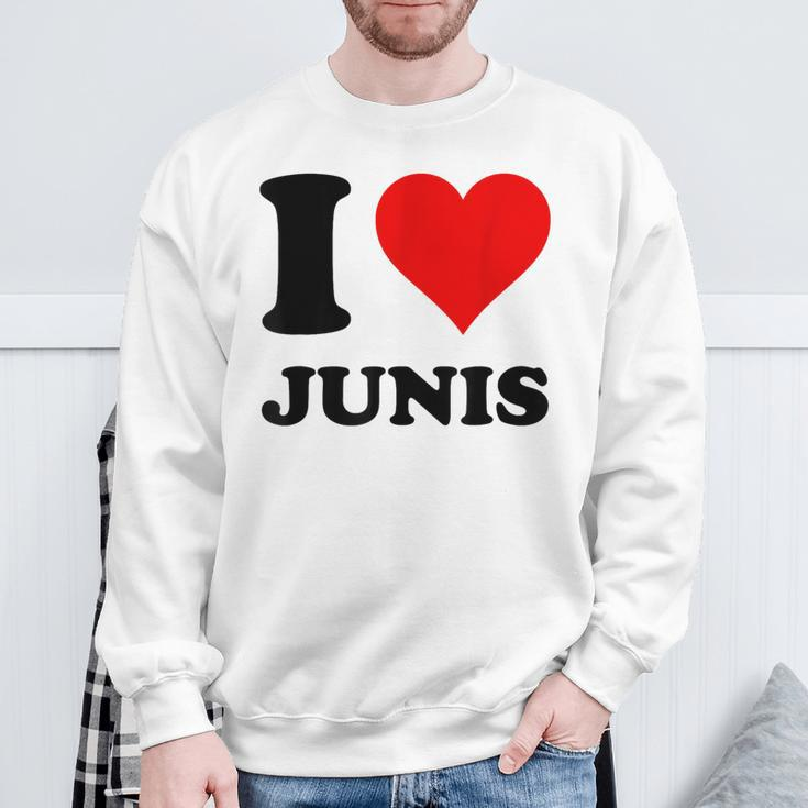 Ich Liebe Junis Sweatshirt Geschenke für alte Männer