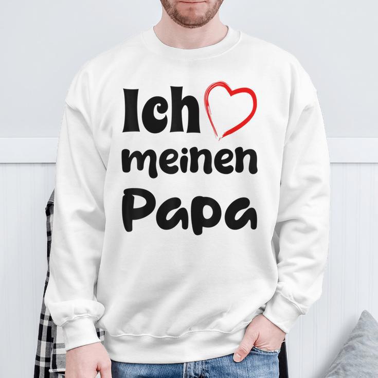 Ich Liebe Meinen Papa Trag Es Zumatertag Sweatshirt Geschenke für alte Männer