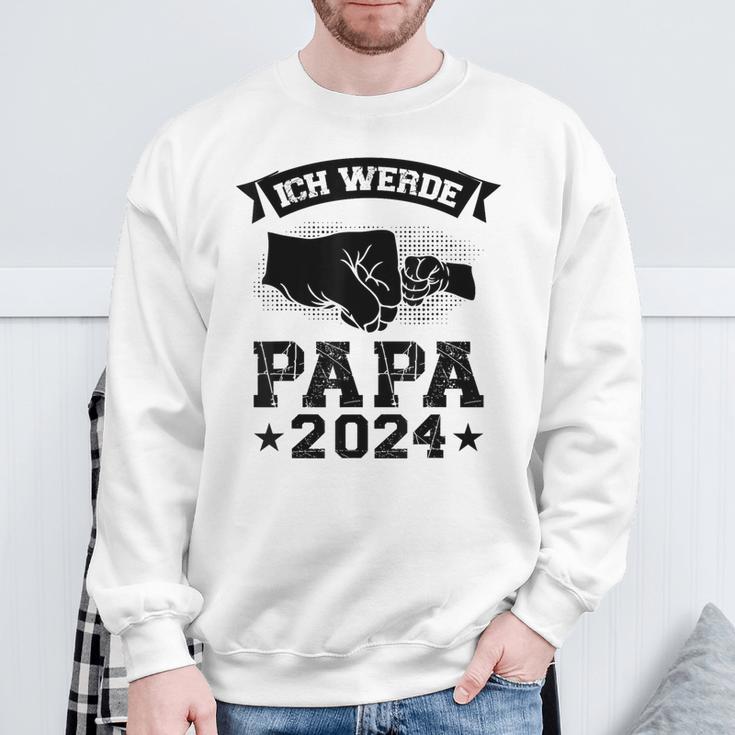 Ich Werde Papa 2024 Papa 2024 Family Sweatshirt Geschenke für alte Männer