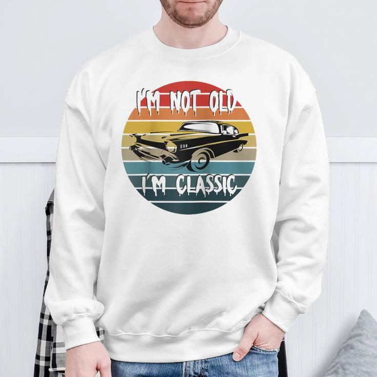 I'm Not Old I'm Classic Car Geburtstag Papa Opa Herren Damen Raglan Sweatshirt Geschenke für alte Männer