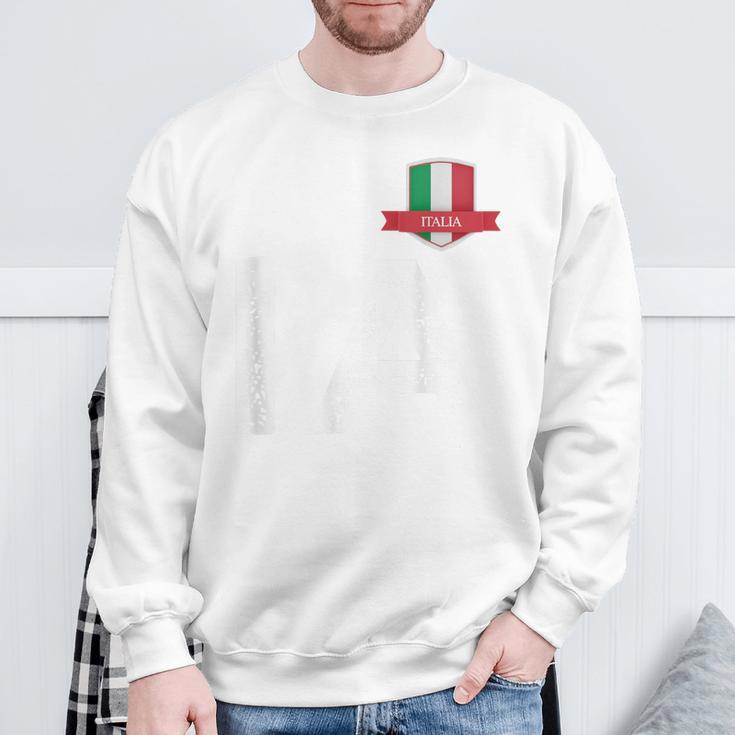 Italienische Flagge Buchstabe I Und A Italien Italia Rot Sweatshirt Geschenke für alte Männer