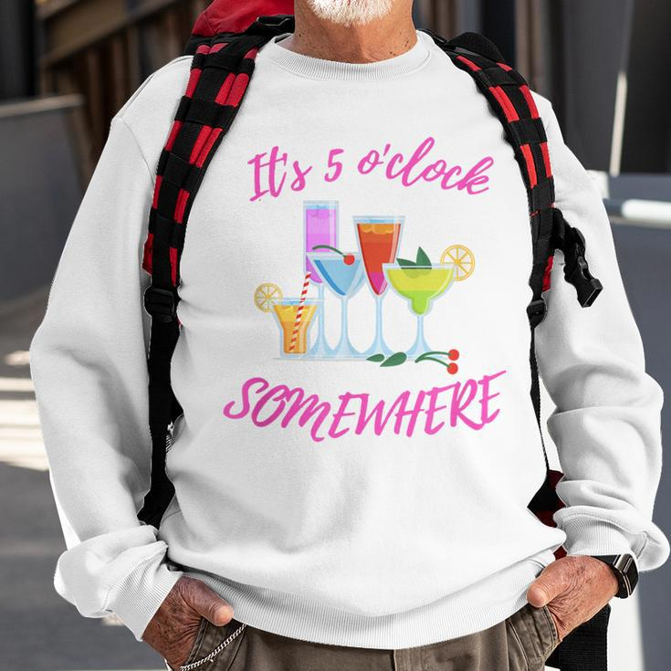 It's 5 O’Clock Somewhere Hello Summer Beach Lover Summertime Sweatshirt Gifts for Old Men