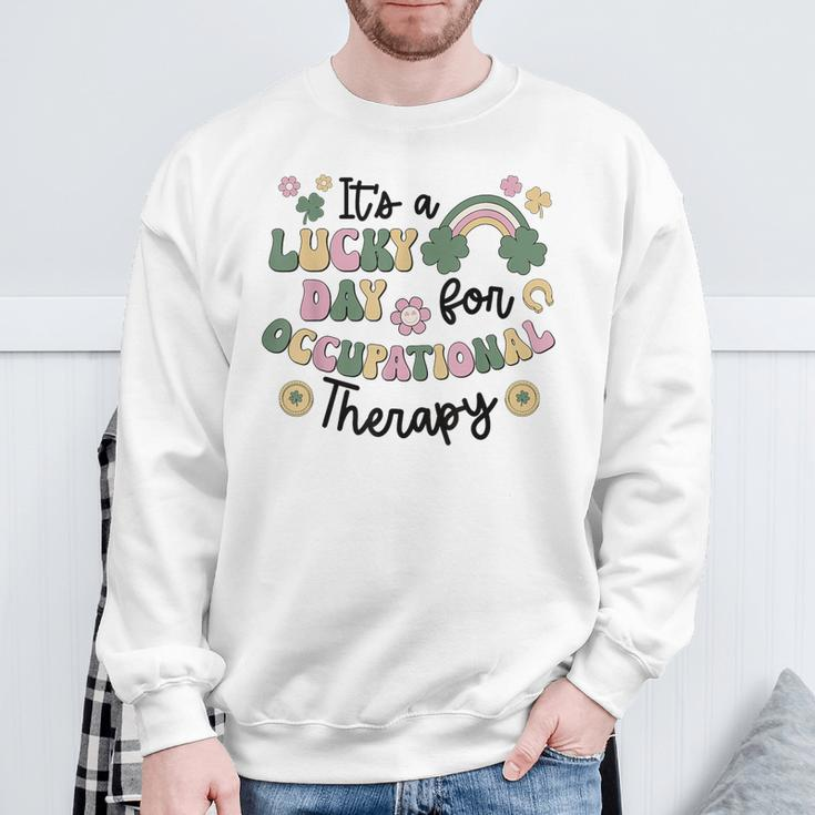 It's A Lucky Day For Occupational Therapy St Patrick's Day Sweatshirt Gifts for Old Men