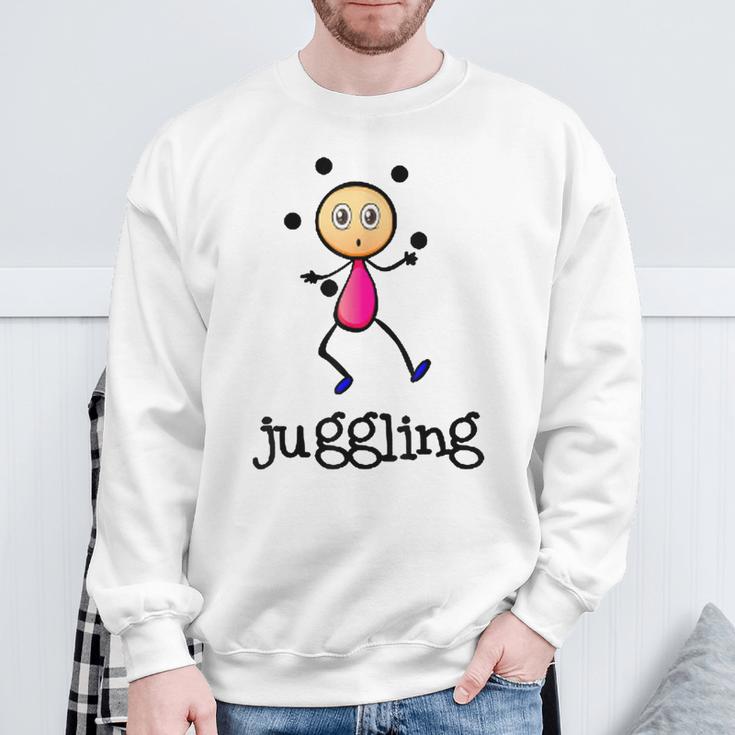 Juggling Stickman Sports Jugglers Juggle Circus Hobby Sweatshirt Gifts for Old Men