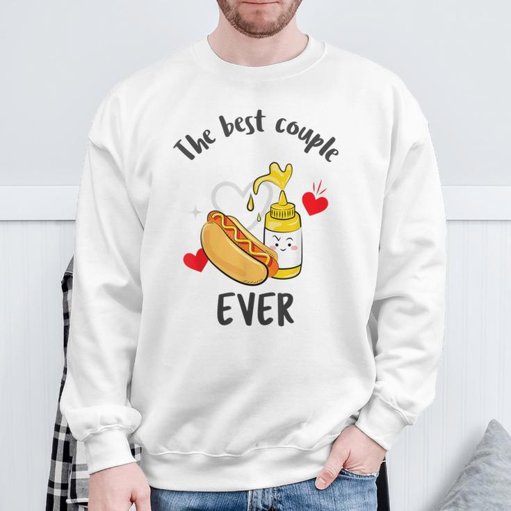 Kawaii Cute Hotdog And Mustard For Fast Food Classic Sweatshirt Gifts for Old Men