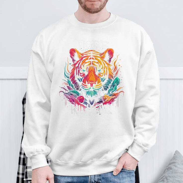 Kinder Cooler Tiger Für Tigerklasse Grundschule Klassentier Sweatshirt Geschenke für alte Männer