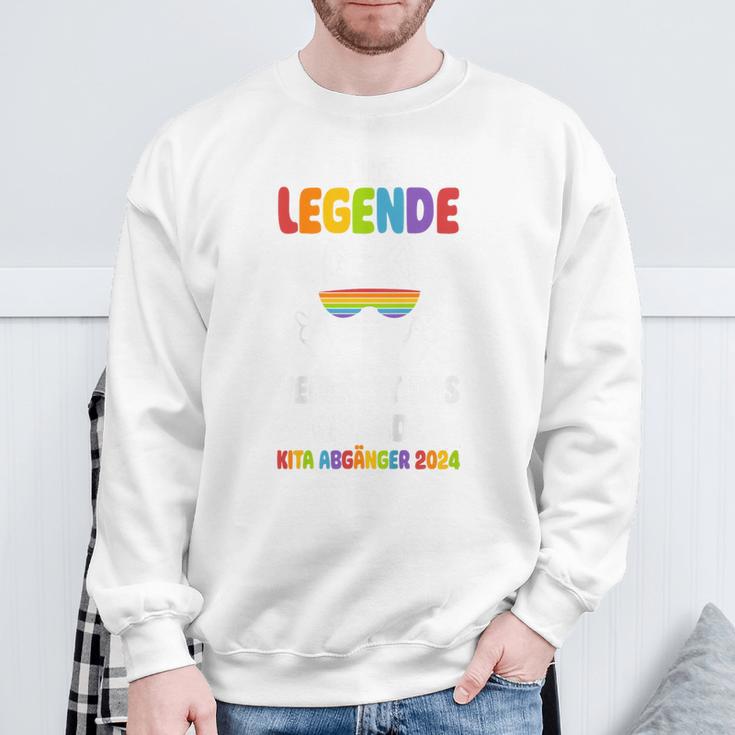 Kinder Eine Legendeerlässt Das Gelände Kita Abgänger 2024 Katzen Sweatshirt Geschenke für alte Männer