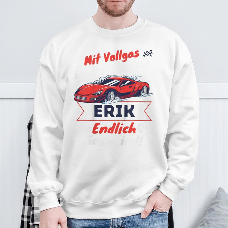 Kinder Endlich Schulkind Erik Personalised First Day Of School 2024 Sweatshirt Geschenke für alte Männer