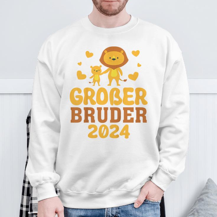 Kinder Ich Werde Ein Großer Bruder 2024 Lion Big Brother 2024 Sweatshirt Geschenke für alte Männer