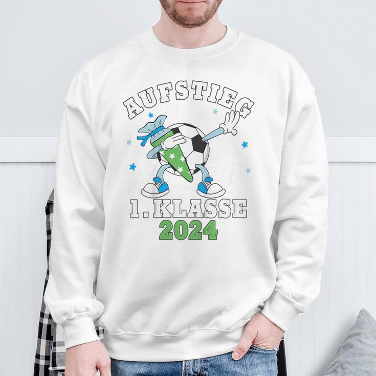 Kinder Schulkind 2024 Einschulung Erste Klasse Fußball Jungen Sweatshirt Geschenke für alte Männer