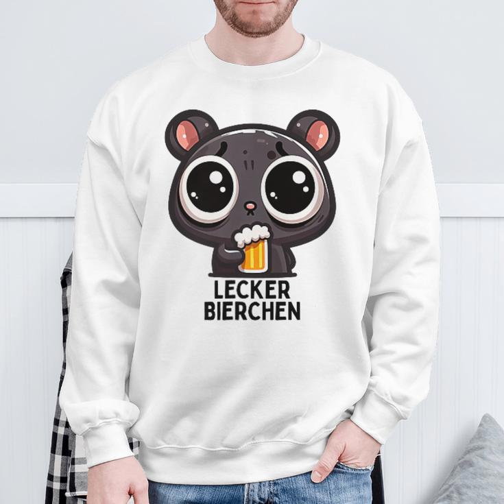 Lecker Bierchen Sad Hamster Meme Sweatshirt Geschenke für alte Männer