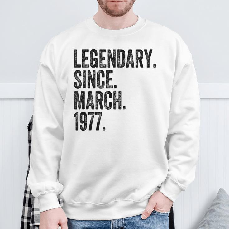 Legendary Since March 1977 Sweatshirt Gifts for Old Men