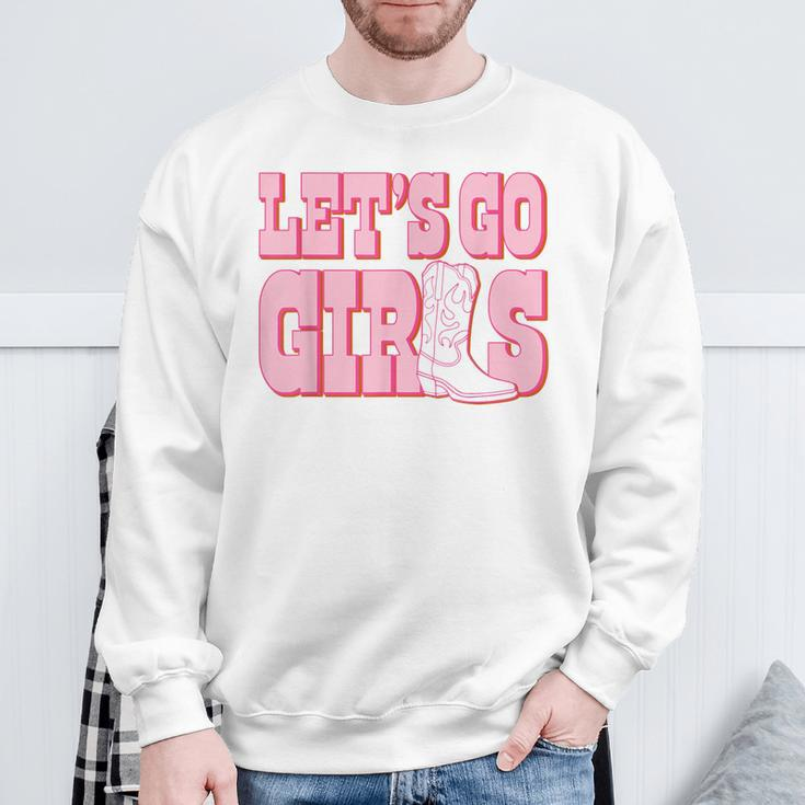 Let's Go Girls Cowgirl Boot Bachelorette Party Matching Sweatshirt Gifts for Old Men