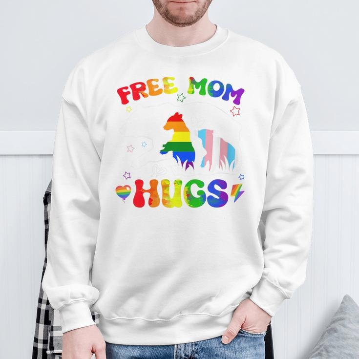 Lgbtq Pride Mama Bear Free Mom Hugs Lgbt Rainbow Sweatshirt Gifts for Old Men