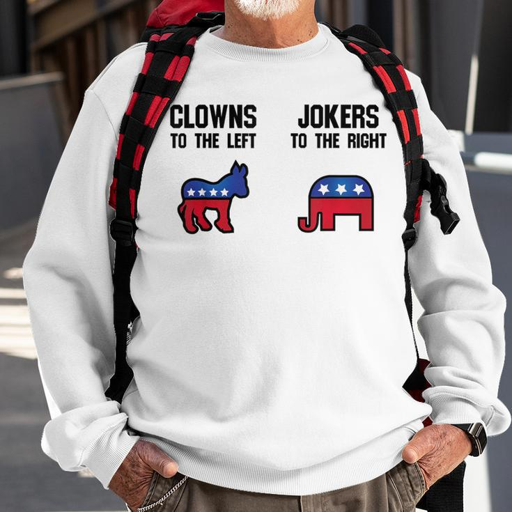 Libertarian Clowns To The Left Jokers To The Right Sweatshirt Gifts for Old Men