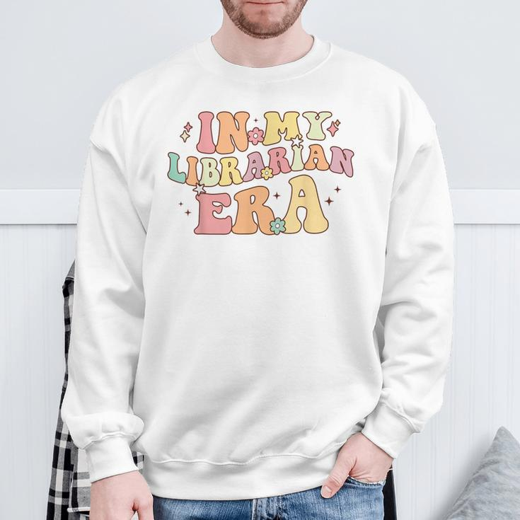 In My Librarian Era Retro Back To School Bookworm Book Lover Sweatshirt Gifts for Old Men