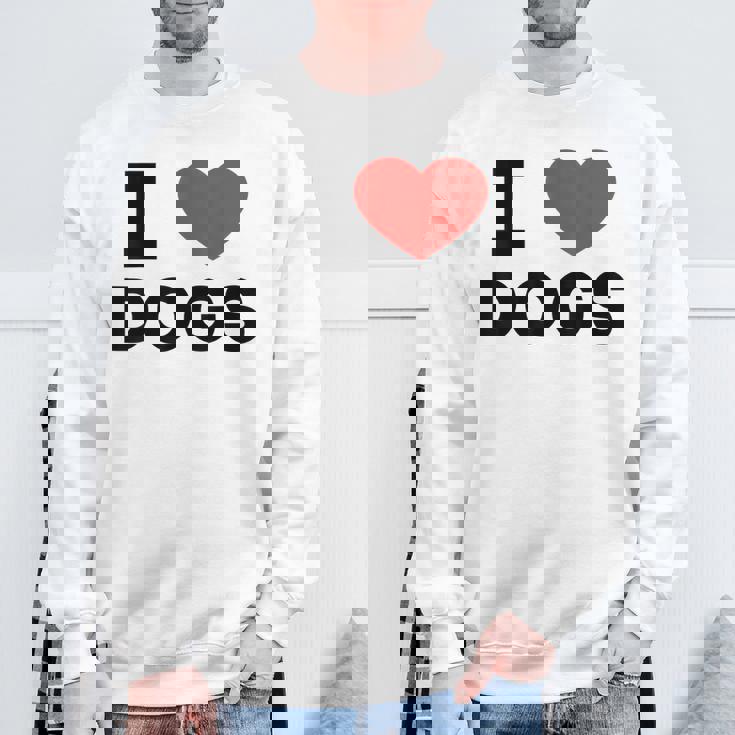 I Love Dogs Amante De Los Perros Retro I Heart Dogs Camisa de entrenamiento Regalos para ancianos