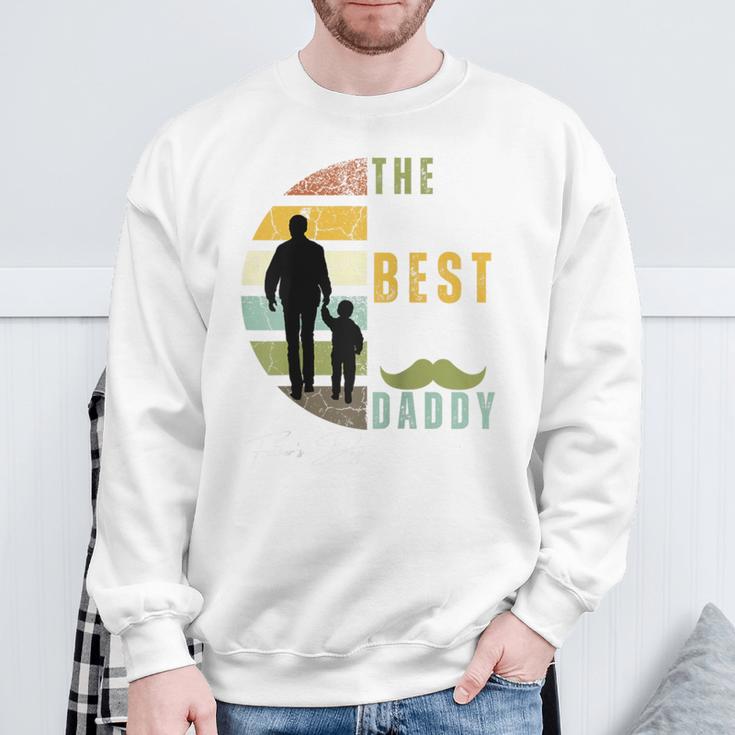 Lustig Der Beste Papa Der Welt Führt Die Liebe Raglan Sweatshirt Geschenke für alte Männer