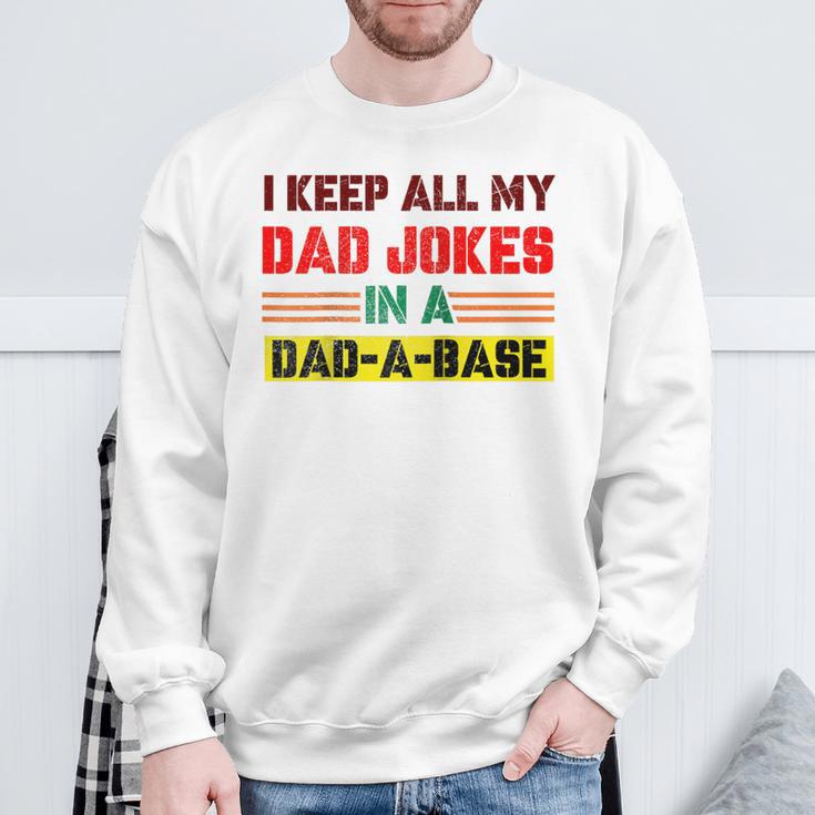 Lustige Papa-Witze In Dad-A-Base-Vintage Zumatertag Heilig Raglan Sweatshirt Geschenke für alte Männer