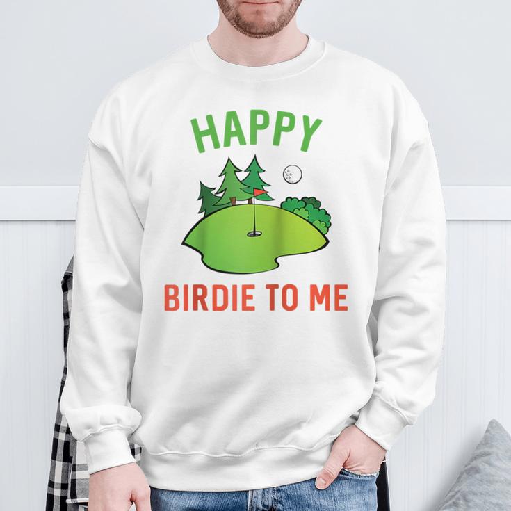 Lustiges Golfspielzeug Happy Birdie To Me Golfer Papa Onkel Geburtstagsgeschenk Raglan Sweatshirt Geschenke für alte Männer