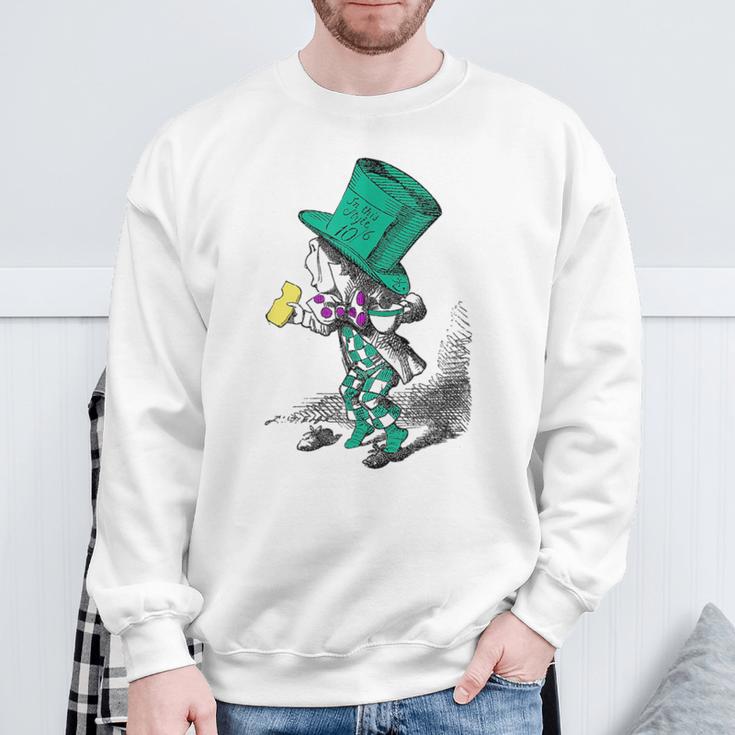 Mad Hatter Vintage Alice Tea And Snack Sweatshirt Gifts for Old Men