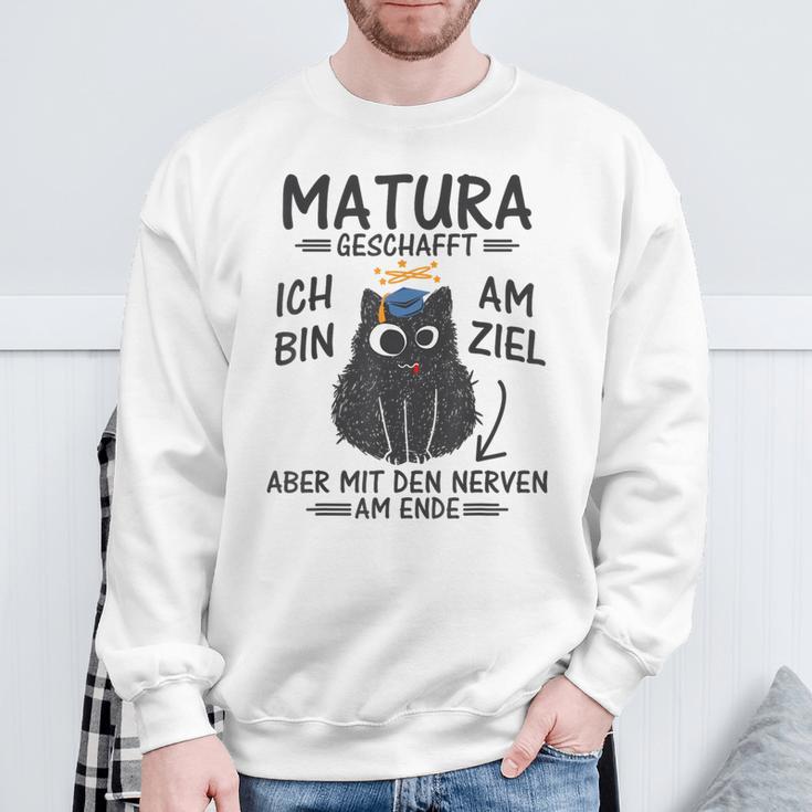 Matura Abschluss Katze Matura Abschied Matura Geschafft Sweatshirt Geschenke für alte Männer