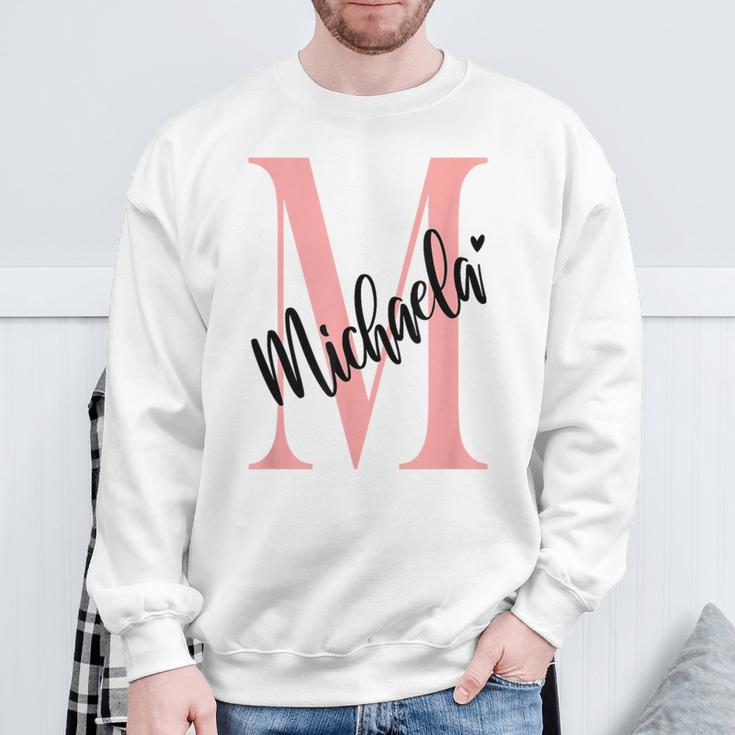 Michaela Nameorname Mit Monogramm Personalisiert Rosa Sweatshirt Geschenke für alte Männer