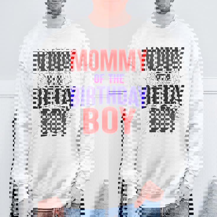 Mommy Of The Birthday Spider Web Boy Family Matching Sweatshirt Gifts for Old Men