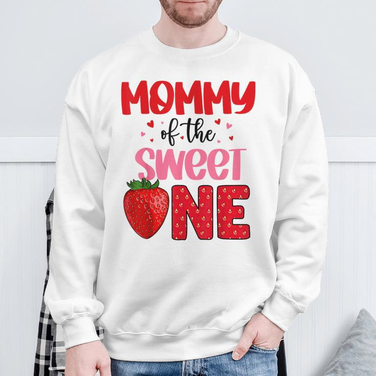 Mommy Of The Sweet One Strawberry Birthday Family Party Sweatshirt Gifts for Old Men