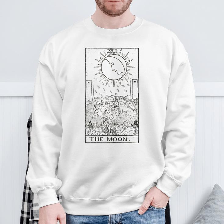 The Moon Tarot Card Vintage Sweatshirt Gifts for Old Men