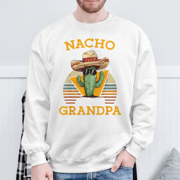 Nacho Average Grandpa Mexican Papa Retro Cinco De Mayo Sweatshirt Gifts for Old Men