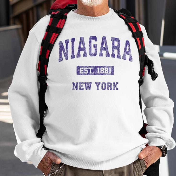 Niagara New York Ny Vintage Athletic Sports Sweatshirt Gifts for Old Men